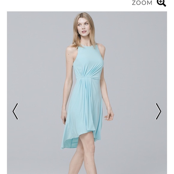 White House Black Market Dresses & Skirts - Ruched knit dress powder blue size 8